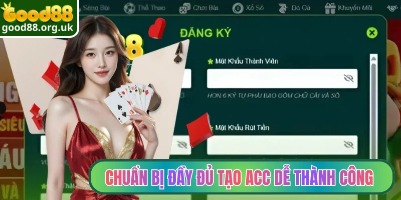 Đăng ký Good88 3 Chuẩn bị đầy đủ tạo acc dễ thành công