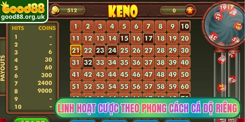 Keno Good88 - Sân Chơi Dự Đoán Số Vàng Săn Thưởng Lớn 3 Linh hoạt cược theo phong cách cá độ riêng